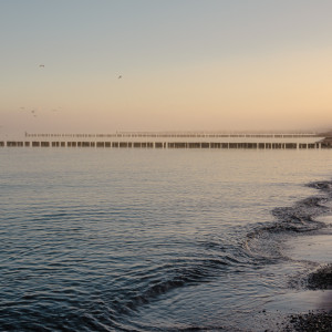 Blick auf die Ostsee im Nebel