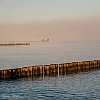Blick auf die Ostsee im Nebel
