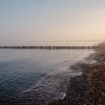 Blick auf die nebelige Ostsee