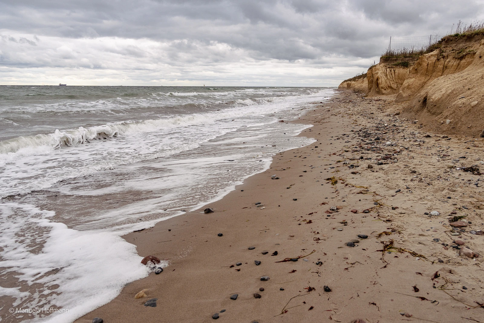 Blick auf das stürmische Meer