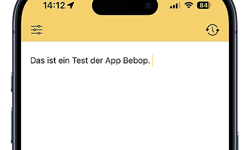 Screenshot der App